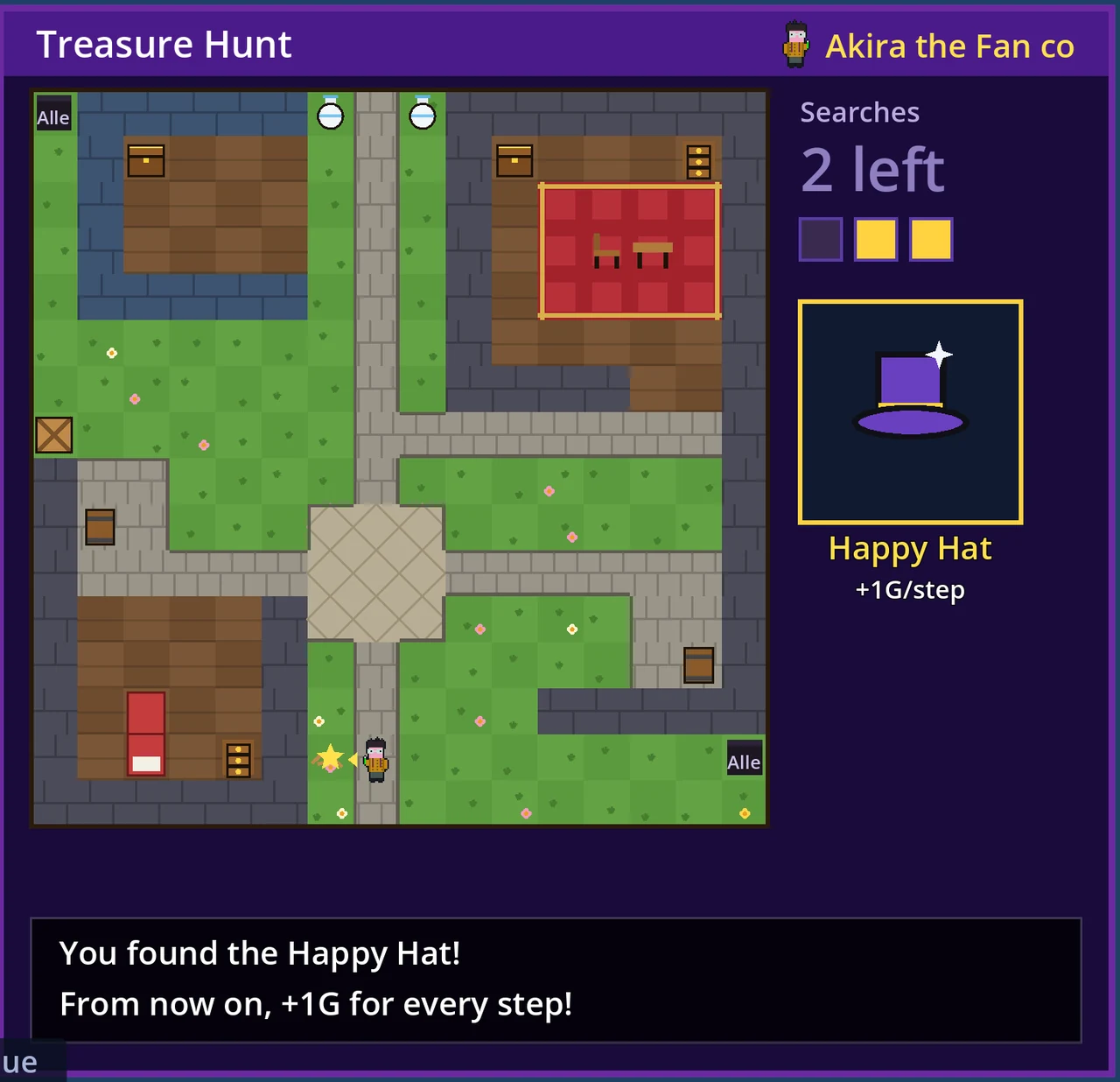 Treasure Hunt Modern: at Lv1 the treasure is the Happy hat