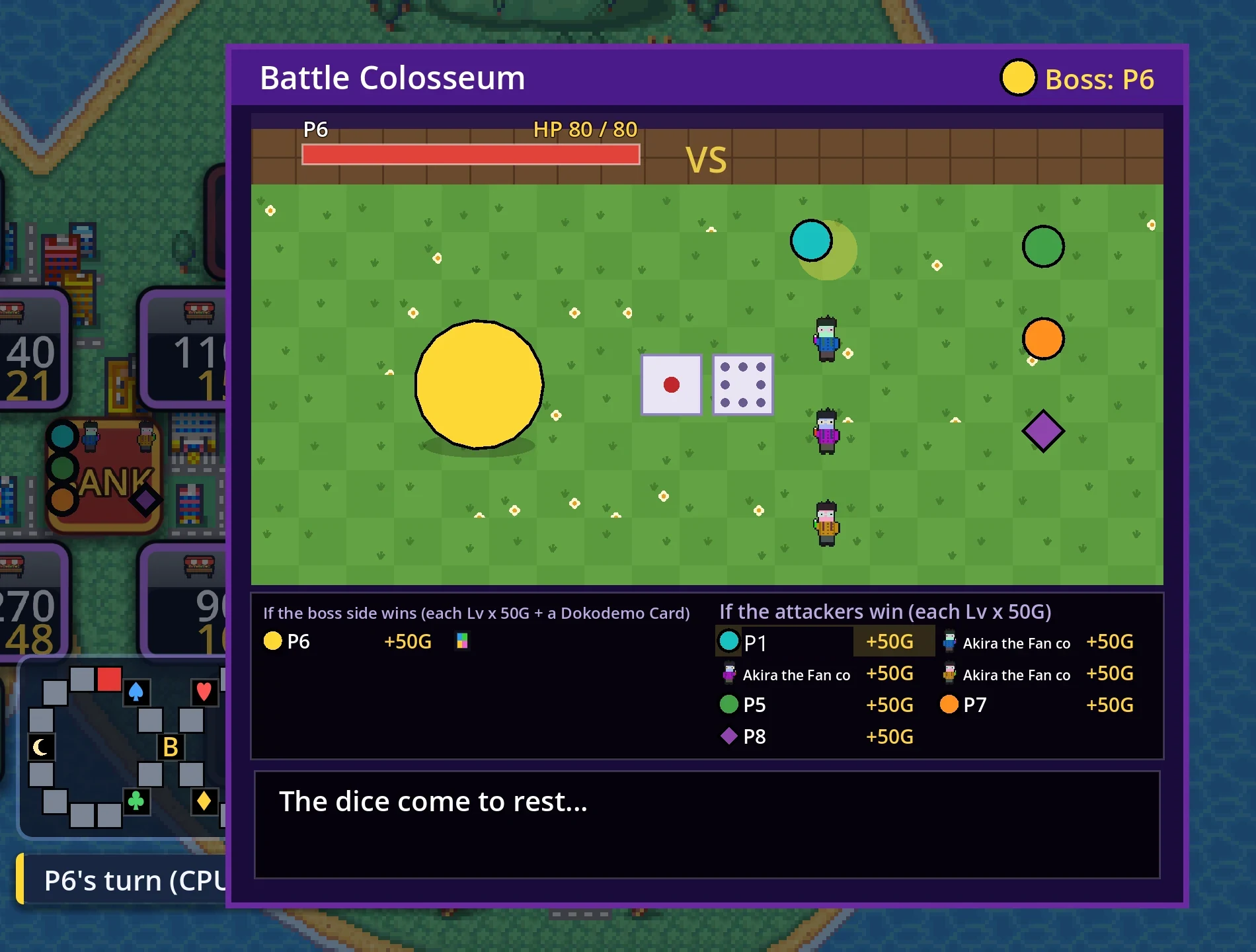 Battle Colosseum started from the card