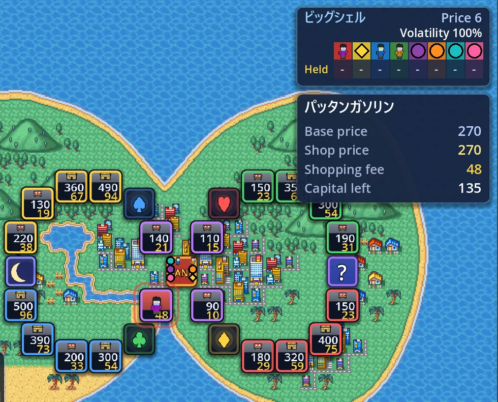 Shuffle off — Shell Island's usual prices